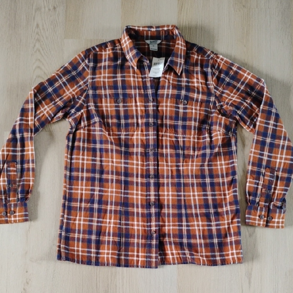 Plaid Duluth *NWT* Women's Shirt - Orange and Blue 100% Cotton